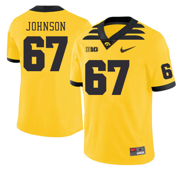 Iowa Hawkeyes #67 Jaleel Johnson College Football Jerseys Stitched Sale-Gold